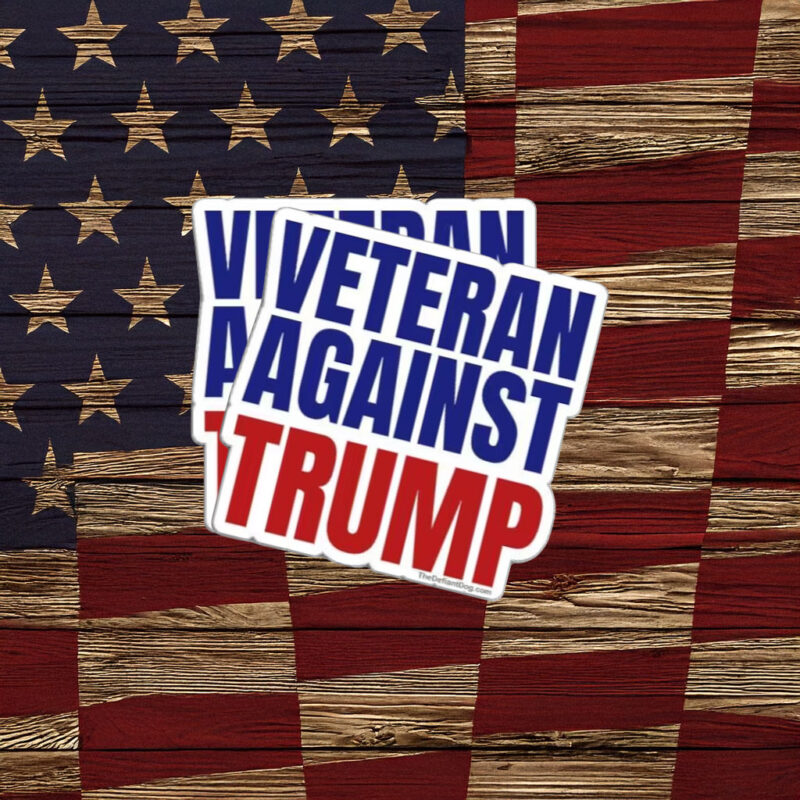 Veteran Against Trump Sticker
