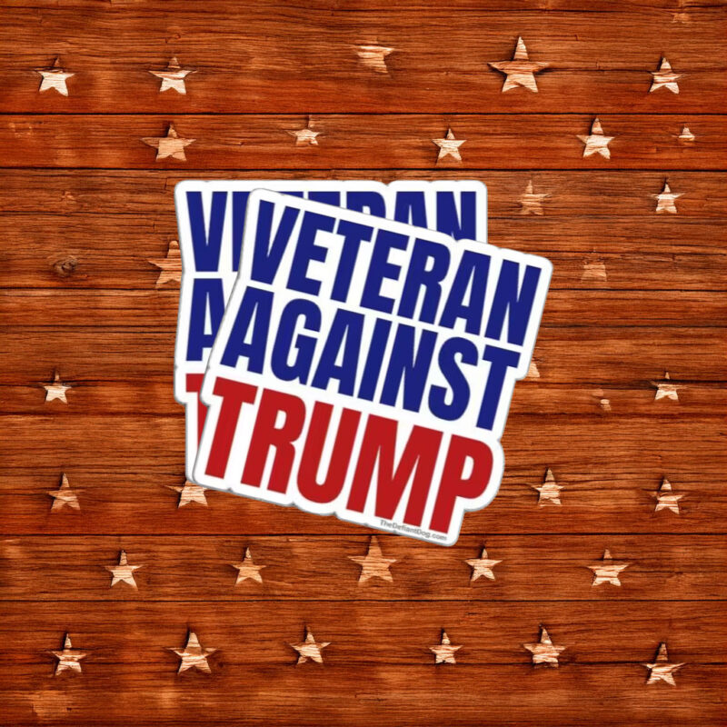 Veteran Against Trump Sticker