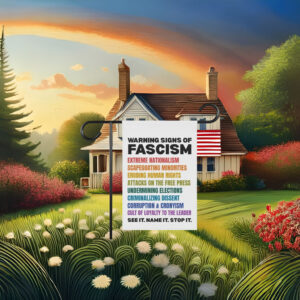 Warning Signs of Fascism Garden 2026 Flag