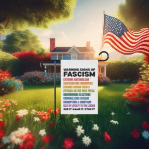 Warning Signs of Fascism Garden 2026 Flag
