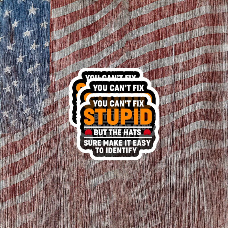 You Can’t Fix Stupid But the Hats Help Sticker